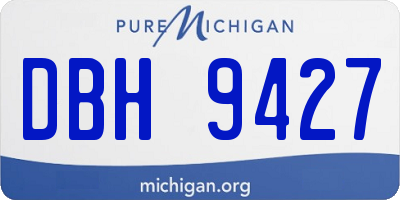 MI license plate DBH9427