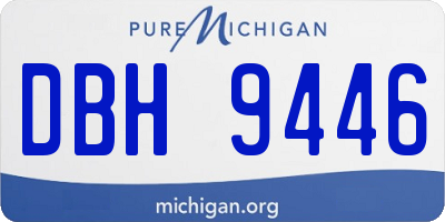 MI license plate DBH9446