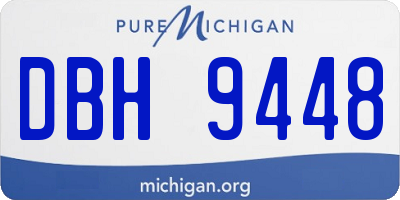 MI license plate DBH9448