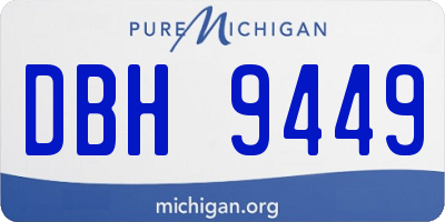 MI license plate DBH9449