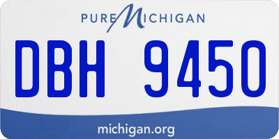 MI license plate DBH9450