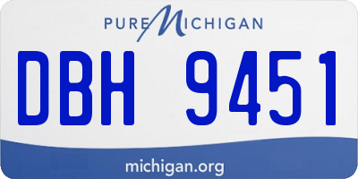 MI license plate DBH9451