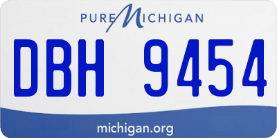 MI license plate DBH9454