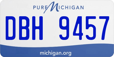 MI license plate DBH9457
