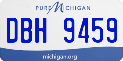 MI license plate DBH9459