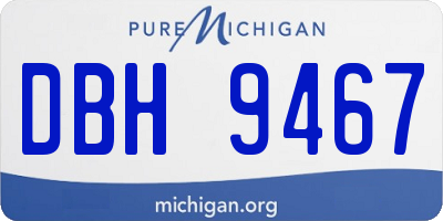 MI license plate DBH9467