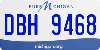 MI license plate DBH9468