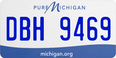 MI license plate DBH9469