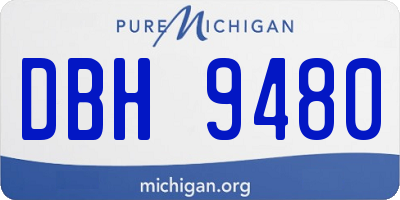 MI license plate DBH9480