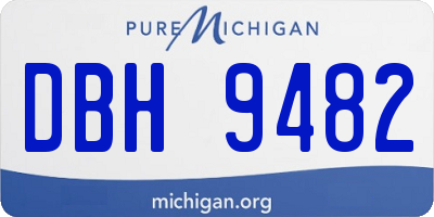 MI license plate DBH9482