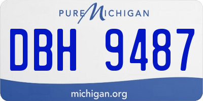MI license plate DBH9487