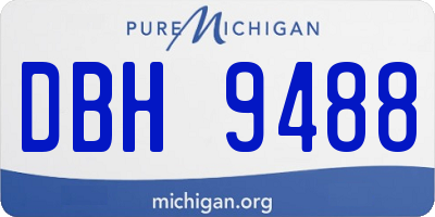 MI license plate DBH9488