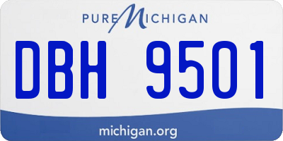 MI license plate DBH9501