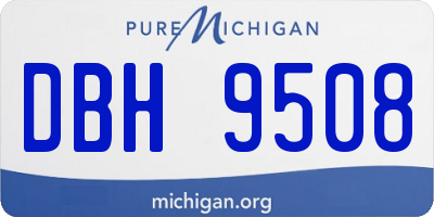 MI license plate DBH9508