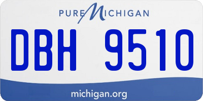 MI license plate DBH9510