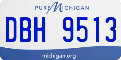 MI license plate DBH9513