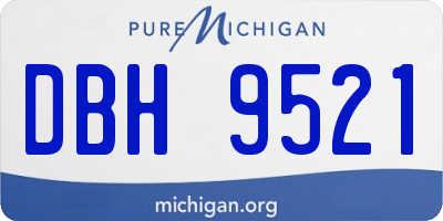 MI license plate DBH9521