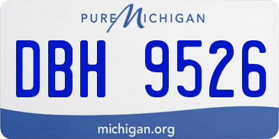 MI license plate DBH9526