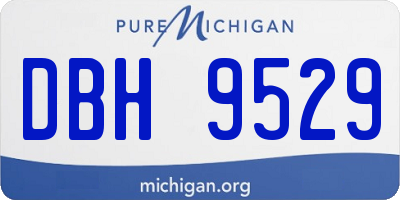 MI license plate DBH9529