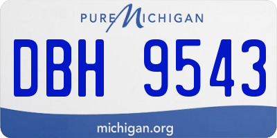MI license plate DBH9543