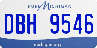 MI license plate DBH9546