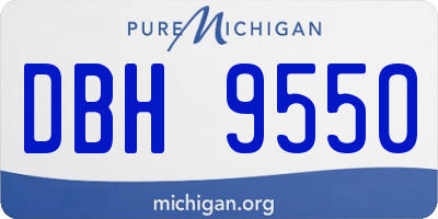 MI license plate DBH9550