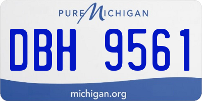 MI license plate DBH9561