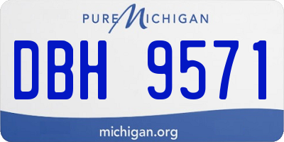 MI license plate DBH9571