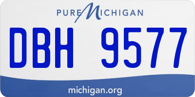 MI license plate DBH9577