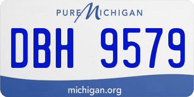 MI license plate DBH9579