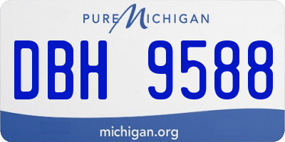 MI license plate DBH9588