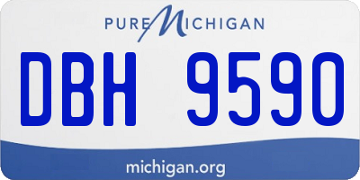 MI license plate DBH9590