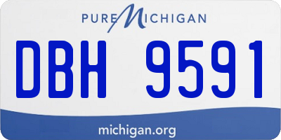 MI license plate DBH9591