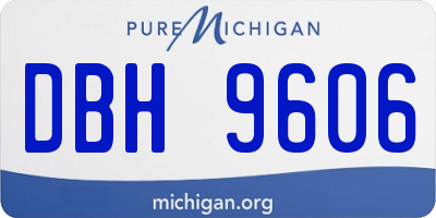 MI license plate DBH9606
