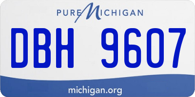 MI license plate DBH9607
