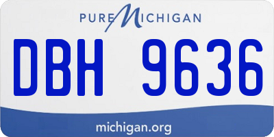 MI license plate DBH9636