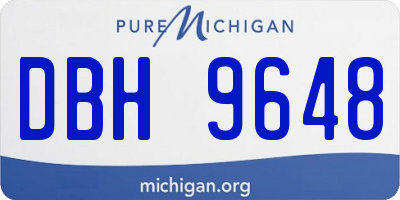 MI license plate DBH9648
