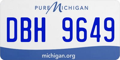 MI license plate DBH9649