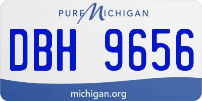 MI license plate DBH9656