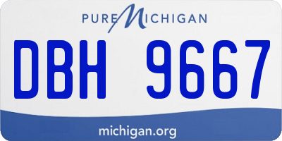 MI license plate DBH9667