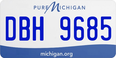 MI license plate DBH9685
