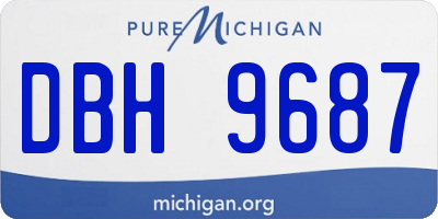 MI license plate DBH9687