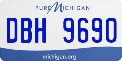 MI license plate DBH9690