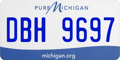 MI license plate DBH9697