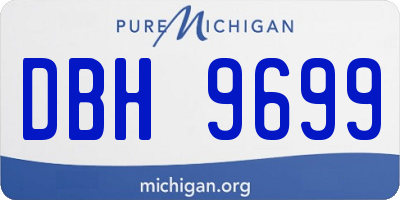 MI license plate DBH9699