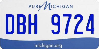 MI license plate DBH9724