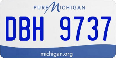 MI license plate DBH9737