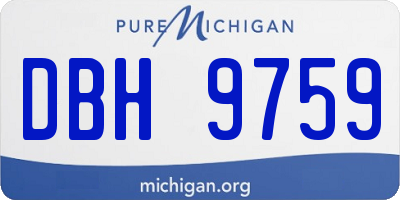 MI license plate DBH9759