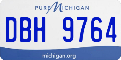 MI license plate DBH9764