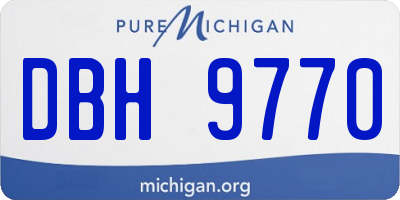 MI license plate DBH9770